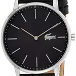 Lacoste Analog Quarzuhr für Herren mit Schwarzes Lederarmband - 2011016