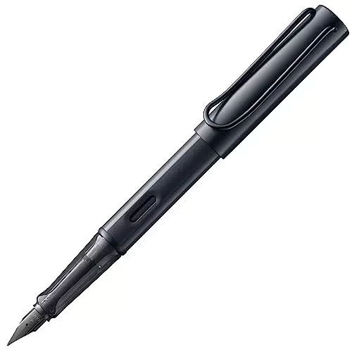 LAMY AL-star Füllhalter 071 Füller aus Aluminium in der Farbe Schwarz mit transparentem Griffstück und Stahlfeder ..