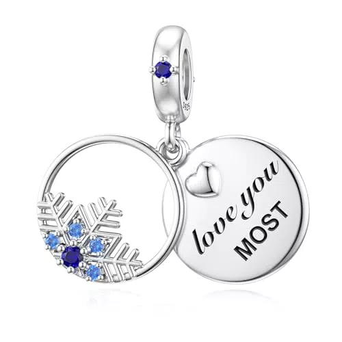 LANBEIDE Weihnachts Schneeflocken Charms für Pandora Charms
