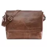 LEABAGS Messenger Bag, Acapulco Echtleder Aktentasche Herren & Damen