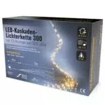 leds.de Kaskaden-Lichterkette warmweiß, 300 LEDs, 1m I Weihnachtsbeleuchtung für außen I Umweltfreundliche Weihnachtsbaum Lichterkette I Christbaumbeleuchtung