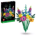 LEGO 10313 Icons Wildblumenstrauß-Set, künstliche Blumen mit Mohn und Lavendel zum Basteln für Erwachsene