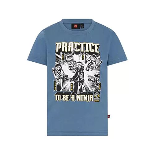 LEGO Jungen Ninjago Lwtaylor 330 T-Shirt, 612 Faded Blue