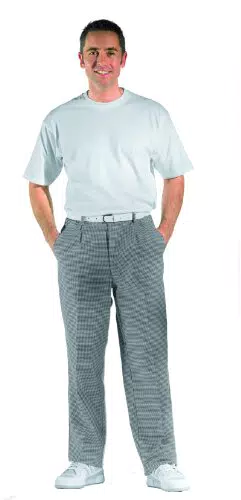 LEIBER Koch-Hose Bäcker-Hose - schwarz/weiß-pepita - Größe: 46