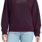 Levi's Damen Graphic Standard Crewneck Sweatshirt, Poster Logo Star Forest Plum