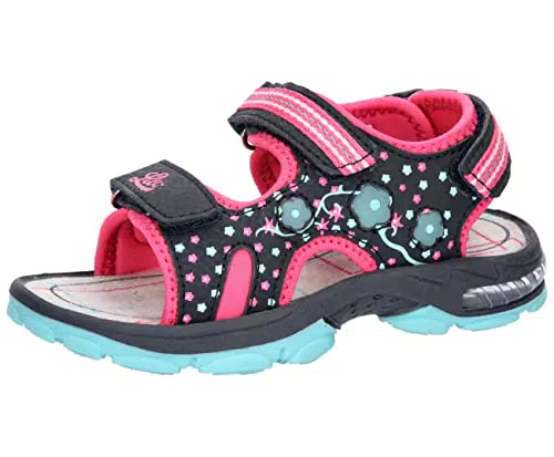 Lico Mädchen Spotlight V Blinky Sandale, marine/pink/türkis