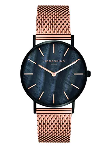 Liebeskind Damen Analog Quarz Armbanduhr mit Edelstahlarmband LT-0145-MQ