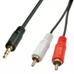 LINDY 35687 Premium Audio-Adapterkabel, 2X RCA Stecker an 3