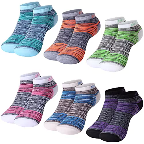 L&K-II 12 Paar Damen Füßlinge Baumwolle Sneaker Socken Damen Sommer Sportsocken 92230-N 39 42