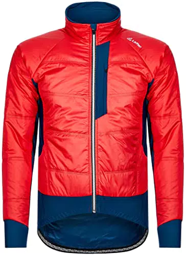 Löffler hotBOND Primaloft 60 Fahrrad Iso-Jacke Herren rot/blau Größe EU 56