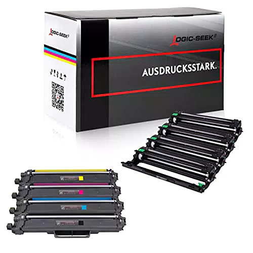Logic-Seek 4xToner mit Trommelset kompatibel für Brother TN247CMYK TN247 TN-247 DR243 DR-243 Brother HL-3210CW HL-L3230CDW HL-L3270CDW