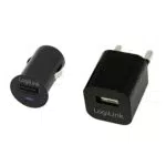 LogiLink PA007B-Reiseadapter Set schwarz
