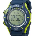 Lorus Kids Jungen-Uhr Chronograph Edelstahl und Kunststoff mit Silikonband R2365MX9