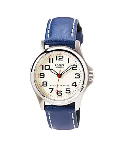 Lorus Kids Mädchen-Uhr Edelstahl mit Lederband RRS55VX9