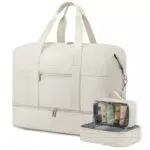 LOVEVOOK Weekender Reisetasche Damen Sporttasche Handgepäck Tasche Groß Kliniktasche Eeburt Travel Bag Duffle Bag mit Kulturtasche Schuhfach für Flugzeug Reisen