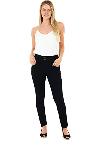 M17 Damen 5056242785736 Jeans mit hoher Taille, Doppelknopf