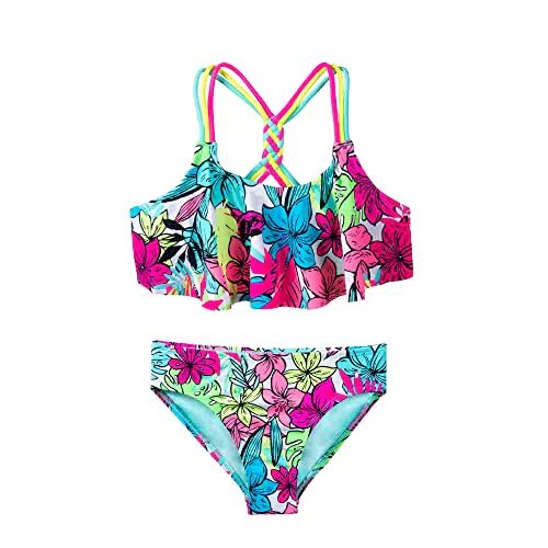 Mädchen Badeanzug Bikini Sommer Schwimmen Sport Bademode Mädchen Hawaii Badeanzug UV-Schutz undurchsichtig Chlor resistent Anti Pilling