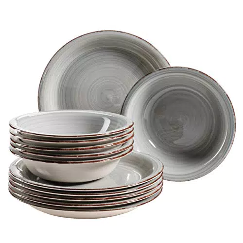MÄSER Bel Tempo II Teller-Set für 6 Personen im modernen Vintage Look