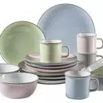 Mäser Geschirr-Set, Steingut Maila Rosa/Grau/Blau/Grün