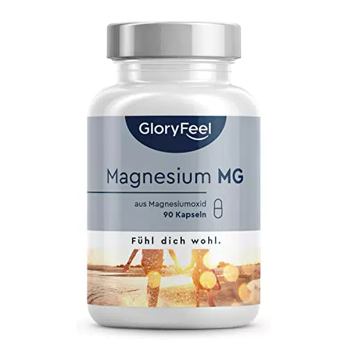 Magnesium 90 Kapseln - Hoch bioverfügbar - Für Muskeln