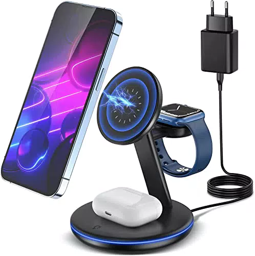 Magsafe Ladestation 3 in 1 Wireless Charger Station Kabelloses Ladestation
