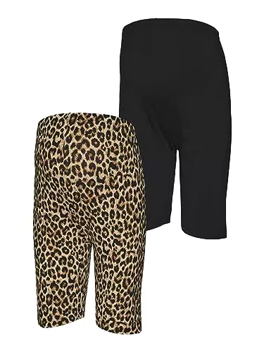 MAMALICIOUS Damen Mlemma Aop Jrs Biker Shorts 2-p E. A.