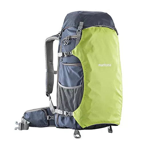 Mantona Elements Pro Kamera und Drohnenrucksack dunkelblau/grün/orange