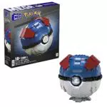 MEGA POKÉMON - Zusammenbaubarer Superball mit Lichtern und Aufstellvorrichtung