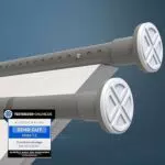 MEISENBERG Teleskopstange ohne Bohren 260-310cm, Ø32mm Grau Multifunktionale Gardinenstange Klemmbar - Vorhangstange