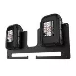 Meistergut Premium 3er Wandhalterung für Makita Akkus aus massivem Stahl - Stabiler Akkuhalter für Ordnung in der Werkstatt und Auto mit Befestigungs-Set - Profi Anbringung