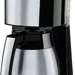 Melitta Enjoy Top Therm - Filterkaffeemaschine - mit Thermoskanne - Tropfstopp - 10 Tassen - Edelstahl/Schwarz
