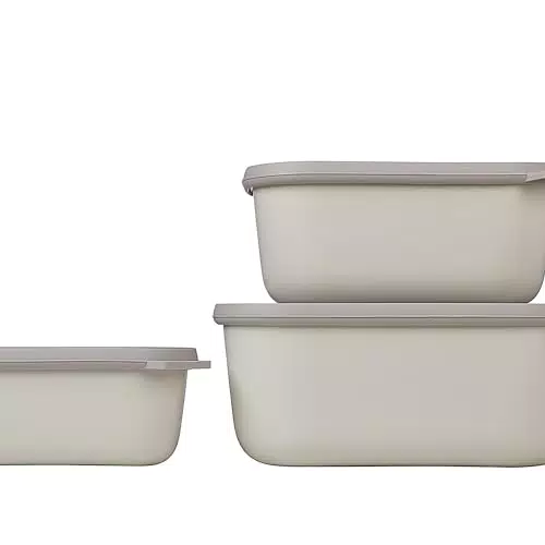 Mepal - Cirqula Multischüssel Set 3teilig rechteckig Nordic white 750