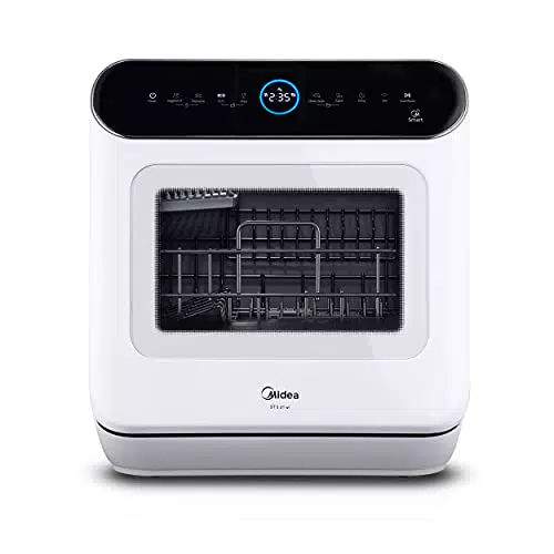 Midea ST 5.31 Mini Geschirrspüler 42cm freistehender Tischgeschirrspüler mit Wifi Control Spülmaschine 7 Programme 3 Maßgedecke Touch