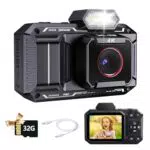 Mingfuxin Digitalkamera, 4K 48 MP Autofokus-Foto-Vlogging-Kameras mit 18 X Digitalzoom und 32 GB Karte