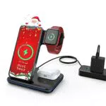 Minthouz Wireless Charger, 3 in 1 Induktive Ladestation mit 18W Adapter für mehrere Geräte Apple