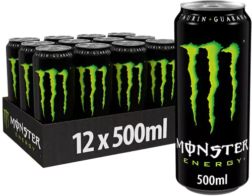 Monster Energy - koffeinhaltiger Energy Drink mit klassischem Energy-Geschmack - in praktischen Einweg Dosen