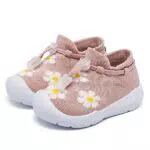 MORENDL Baby Lauflernschuhe Krabbelschuhe Babyschuhe Baby Hausschuhe für Kleinkind Jungen Mädchen LBeige/Flower
