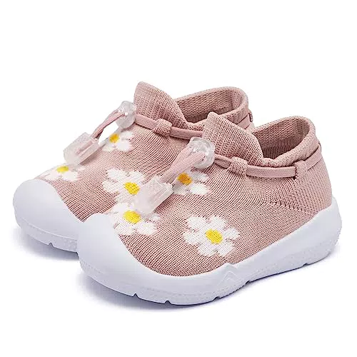 MORENDL Baby Lauflernschuhe Krabbelschuhe Babyschuhe Baby Hausschuhe für Kleinkind Jungen Mädchen LBeige/Flower