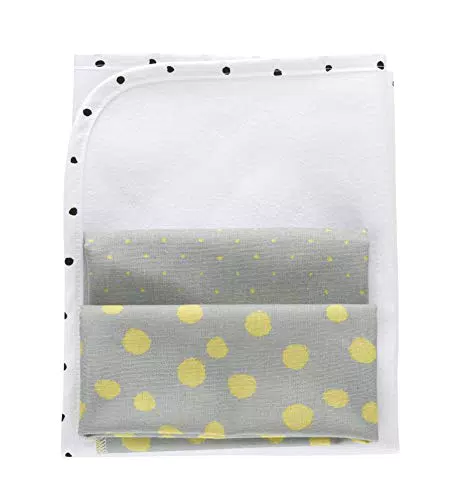 Motherhood 3in1 Baby Wickelunterlage + 2 Moltonunterlagen - 100% Baumwolle