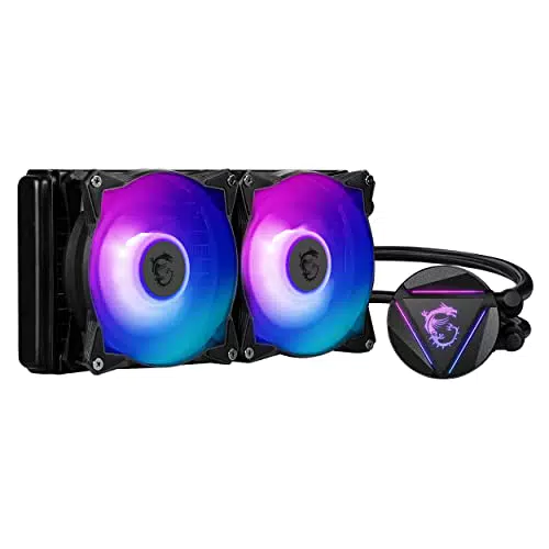 MSI MAG CORELIQUID 240R CPU-Wasserkühlungskit, rotierender ARGB-Wasserblockkopf
