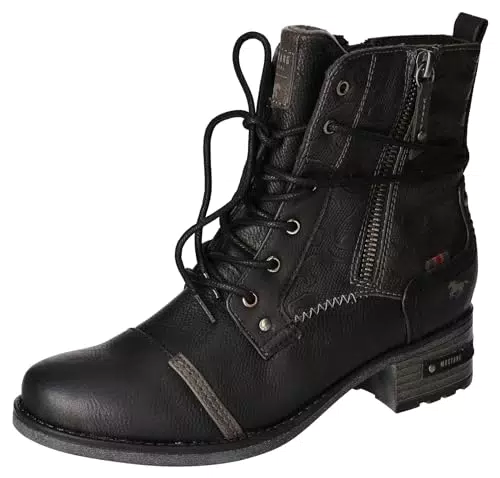 Mustang Damen 1229-508 Kurzschaft Stiefel, 9 schwarz