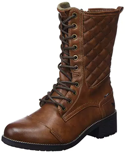 MUSTANG Damen Schnuer-Stiefelette, Cognac