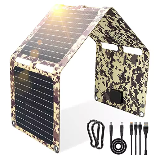 MUSUNIA solarpanel faltbar, 30W solar powerbank mit solarpanel