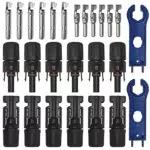 Mycket 6 Paar Solarstecker mit Schlüssel, Männlich/Weiblich Solarpanel Stecker Ip67 Wasserdicht