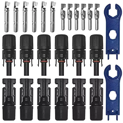Mycket 6 Paar Solarstecker mit Schlüssel, Männlich/Weiblich Solarpanel Stecker Ip67 Wasserdicht