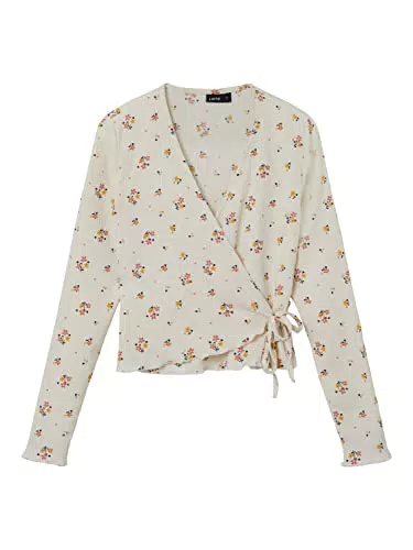 NAME IT Mädchen NLFFAURA WRAP Cardigan Langarmshirt