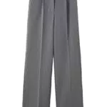 Name It Mädchen NLFREGINA HW Wide Pant Weite Hose, Grey Melange