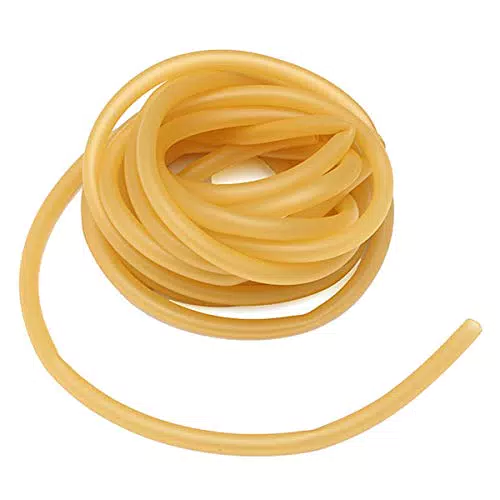 Naturkautschuklatex Rohr, Yosoo 3 Metre, 6 x 9mm Rubber Tubing Reiner Latex Bernsteinfarbener Rohr für Schleuder Katapult Schlauch elastische Teile