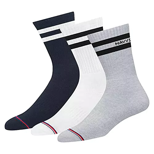 NAVYSPORT Advance-Serie Sportsocken Tennissocken Arbeitssocken Herren & Damen Baumwolle Unisex Crew Socken