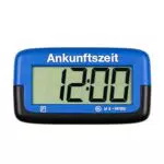 Needit Park Micro elektronische Parkscheibe mit Zulassung I Digitale Parkuhr Mikro blau mit Batterie u. Montage Zubehör
